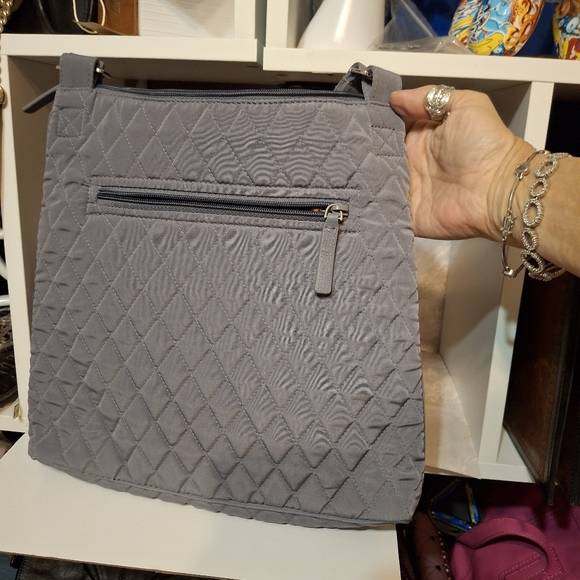 Vera Bradley Charcoal Quilted Messenger Bag - Picture 6 of 7